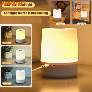 Kebidumei Led Night Lamp 2400Mah 3 Modes Touch Desk Lamp USB Charging Night Light Ambient Light Adjust Sensor Smart Bedroom Atmosphere Light Kids Gift