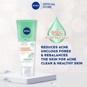 NIVEA Derma Skin Clear Face Scrub 150ml / Face Cleanser / Facecare / Skincare / Pencuci Muka