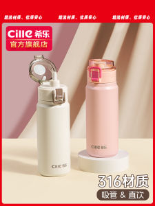 Xile Insulated Stainless Steel Water Bottle Straw Sports Cup Large Capacity Childrens Mug Mens Womens High Aesthetic Value