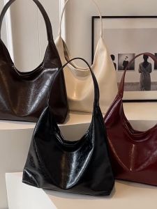 UISNMALL #91127 PU Leather Fashion Handbag Daily Casual Shoulder Bag Womens Large Capacity Shopping Underarm Bag