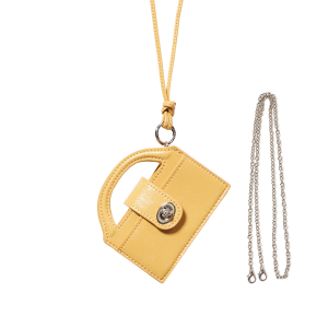 Momogigi Original Design Mini Burst Pattern Leather Neck Strap Crossbody Bag for Youth Vintage Style Solid Color Pure Leather