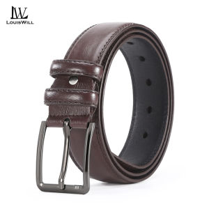 LouisWill Mens Fashion Business Multi-purpose Stud Belt Simple And High-Quality Belt Durable Belt 120cm Adjustable Scratch-Resistant Belt