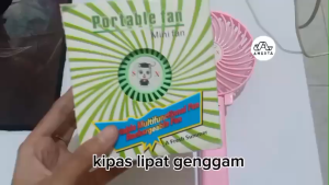 Kipas Angin Tangan Portable Lipat Handy Mini Usb Fan Warna POLOS Travel
