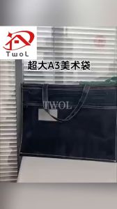 TWOL SHOP 1pcs A3 Size Art Bag File Document Zipper Expandable Net Envelope Large Capacity