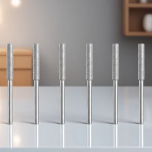 6Pcs Diamond-Coated Cylindrical Burr Set Chainsaw Sharpening Carving Grinding Tools Durable High Performance