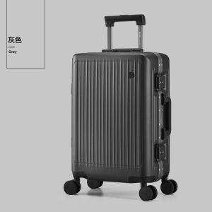 Durable Aluminum Frame Luggage Lock Buckle Carry-On 20 Inch Travel Suitcase Password Box 24 Inch Travel Bag for Men And Women