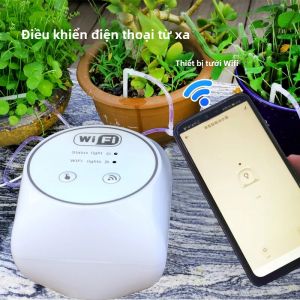 Bộ Điều Khiển Tưới Vườn Thông Minh WiFi Hệ Thống Nhỏ Giọt Tự Động Với Điều Khiển Điện Thoại Di Động Hẹn Giờ Tưới Nước - Bộ Thiết Bị Chăm Sóc Thực Vật