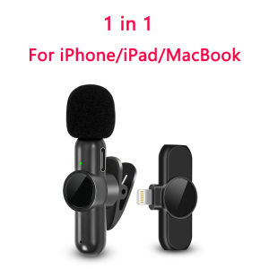 K61 Wireless Lavalier Microphone Audio Video Recording Mini Mic For iPhone iPad Android Laptop Live Gaming Smartphone Microphone