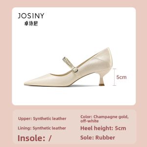 Josiny | Stiletto Heel Mary Jane Pumps Sparkling Crystal Comfortable 2026 New Style
