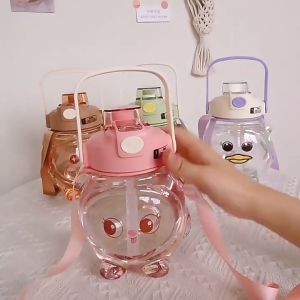 Botol Minum Tali Anak Motif Boneka Transparant 1Liter