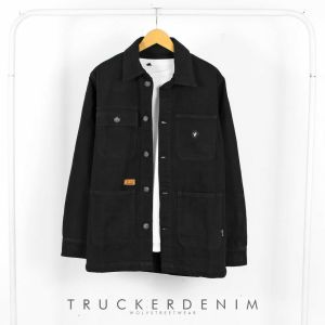 JAKET TRUCKER DENIM NEW ARTICLE OUTFIT KOREAN STYLE BAHAN RAW DENIM BERKUALITAS COD BISA BAYAR DI TEMPAT