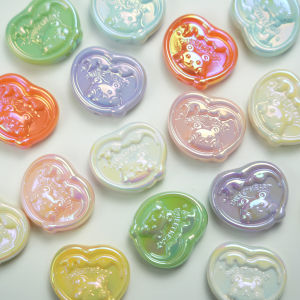 เครื่องมือตกแต่งรูปหมีหัวใจสีสันสดใส 8 สี UV รูสี่เหลี่ยม ลูกปัดช่องผูกโทรศัพท์มือถือ อุปกรณ์ทำเครื่องประดับ DIY