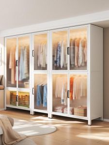 DIBIO|Space-saving Steel Wardrobe Easy to assemble storage cabinet