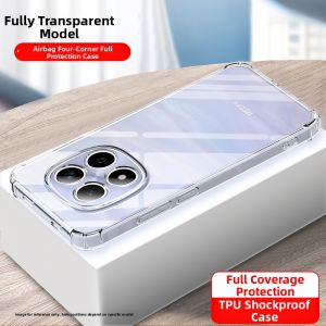 RISEOUS | Transparent Silicone Protective Case For Xiaomi Redmi Note15 Pro Plus Anti-Fall Four Corner Airbag Shockproof Shell For Men And Women