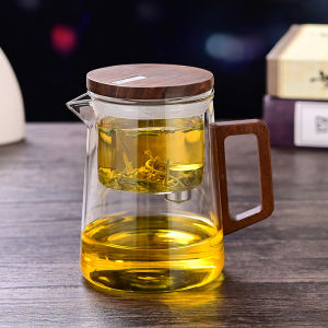 New 2025 Glass Tea Pot for Home And Office Use Tea Water Separation Elegant Inner Part Tea Set Tea Brewing Cup with Lid