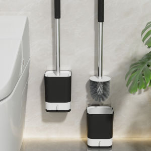 Wall Mounted Toilet Brush With Detachable Holder No Dead Corners Long Handle Plastic Toilet Cleaning Brush Bathroom Accessories
