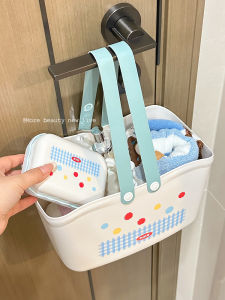 Bathroom Plastic Hollow out Handheld Bath Basket Storage Caddy for Dormitory Shower Swimming Room Organizer Basket