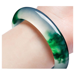 Authentic Jade Bangle Bracelet in Emerald Green with Certificate Womens Ice Kind Flower Bangle Gift Box Packaging by Lai Ang Jewelry