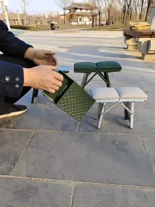 Mini Steel Portable Folding Camping Stool Chair for Outdoor Fishing Hiking Backpacking 29x13x20cm Foldable