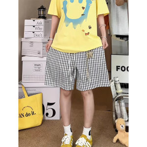 Quần Short Kẻ Caro Mùa Hè Mỏng Thoáng Khí Rộng Rãi Cho Nam Quần Dài Năm Điểm Thường Ngày Thoải Mái Thời Trang Mùa Hè