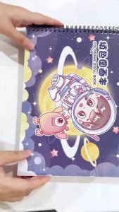 4Pcs Drawing Book Color Drawing Cartoon Book Painting Graffiti Painting Supplies for Children A4
