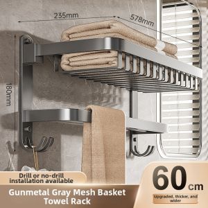 Non-drilling Bathroom Storage Shelf