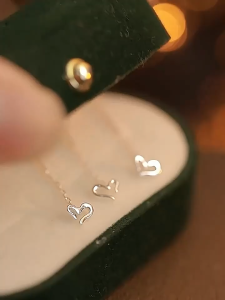 Heart Dangle Earrings for Women Korean Fashion Elegant Romantic Engagement Party Drop Earrings No Tarnish Jewelry Accessories