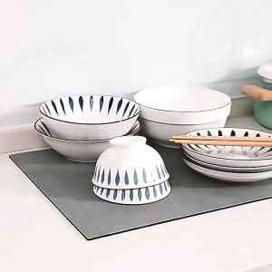 READY STOCK diatom mud drain pad kitchen countertop anti-scalding insulation pad household sink dishes no-wash water-absorbent placemat