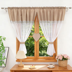 1PC silver wire drill simple decoration curtains heart-shaped panel for cafes bedrooms living rooms festivals