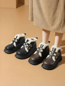 Josiny | Fluffy Thick Warm Double Buckle Snow Boots Winter New Style