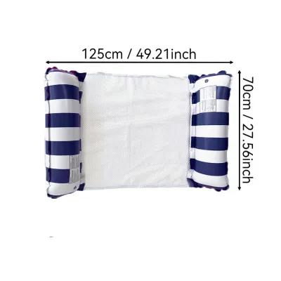 Inflatable Foldable Floating Row Swimming Pool Party Water Hammock Air Mattresses Pvc Stripe Water Floating Inflatable Mat