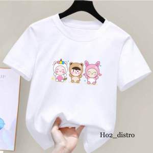 Baju kaos oblong anak perempuan / atasan anak cewek motif