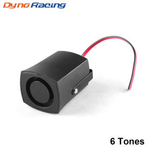 DC 12V 100dB Auto Warning Siren 6 Tones Signal Backup Alarms Horns Beep Reverse Slim Invisible Air Horn for the Car