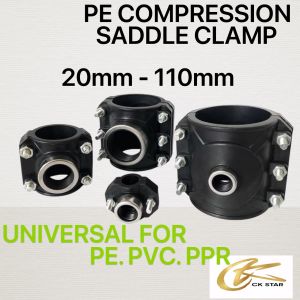 PE Compression saddle clamp 20mm up to 110mm