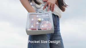 Rechargeable foldable desktop neck fan handheld LED Mini fan with lanyard base bracket aromatherapy tablets N15/ZB088