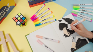 Arrtx 60 Colors Acrylic Marker Brush Tip Set A