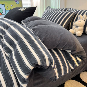 Kiss Dear | Purple Fleece Warm Single Piece Duvet Cover 200x230cm