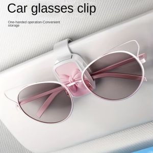 1 piece bow car sunglasses frame suitable for car visor glasses storage clip convenient storage does not take up space
