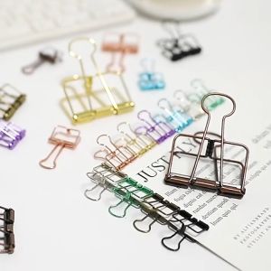 Metal Paper clip for binder storage long tail clip cute M/L bill clip dovetail clip office study