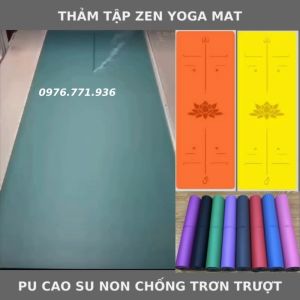 Thảm Tập Yoga Định Tuyến 5mm Cao Su Tự Nhiên Cao Cấp Chống Trơn Trượt Tặng Kèm Túi Đựng Thảm