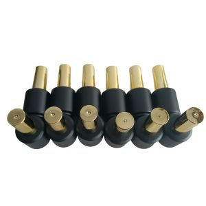 12 bottles 15ML Glass bottles Black bottle with Golden lid with brush for Gel polish Nail art