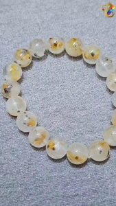 Premium Grade Natural Rare Pyrite Golden Healer Quartz Bracelet