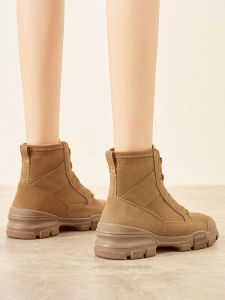 Canvas Thick Bottom Martin Boots Womens Spring Summer Thin Model 2025 New British Style Outdoor Mountain Shoes Desert Boots Short Boots