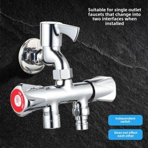 Modified One in Two out Faucet for Washing Machine Three Way Dual Use Converter Local Copper Material from Fujian Province