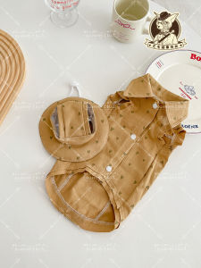 Spring Summer Hairless Cat Casual Sweet Denim Cotton Pure Cotton Heart Shaped Soft Cat Pet Clothing Sun Hat Set for Cats