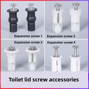Universal toilet screw urea-formaldehyde fixed fitting black gourd nylon expansion stainless steel lock bolt toilet cover