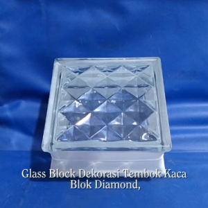 Glass Block Dekorasi Tembok Kaca Blok Diamond PERKOTAK ISI 6PCS