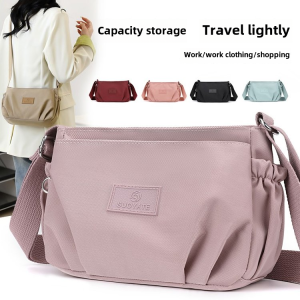 Casual Nylon Crossbody Bag Large Capacity Shoulder Bag for Women Fashion Trendy Water-Resistant Small Square Bag