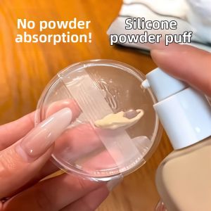 Non-Powder Absorbing Soft Silicone Puff for BB Cream Sunscreen Foundation Both Dry and Wet Use