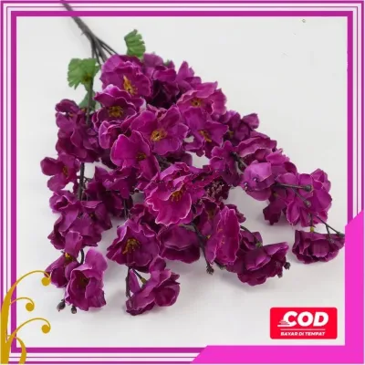 Bunga Sakura Tangkai 7 Cabang Tinggi 55cm Sakura Artificial 1 Lusin